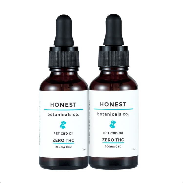 Honest Botanicals unflavoured pet CBD oil in assorted strengths