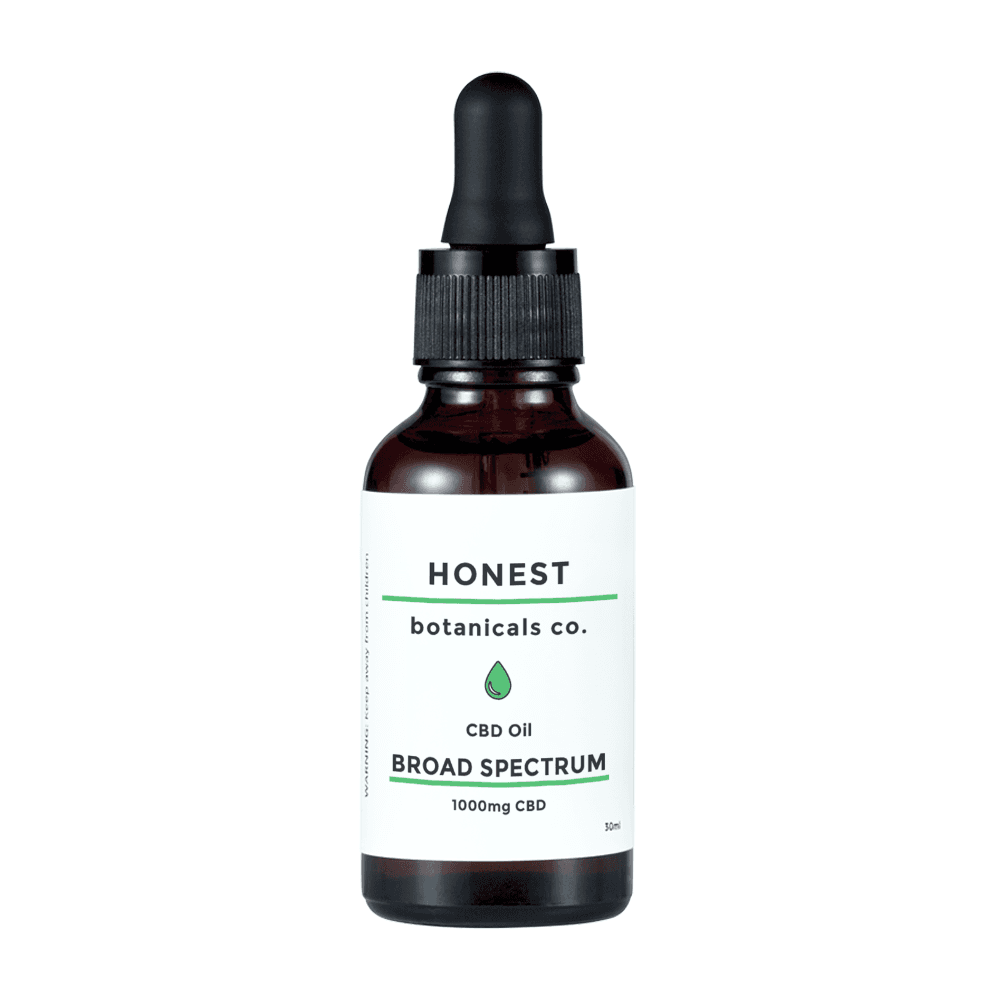 Honest Botanicals Broad Spectrum CBD Oil 1000 mg bottle