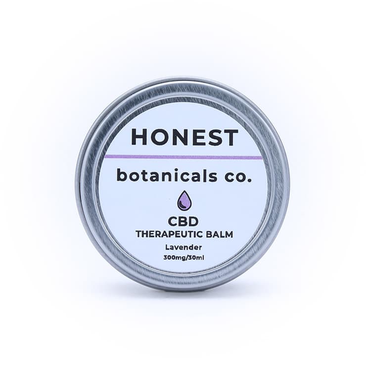 Honest Botanicals Lavender CBD Therapeutic Balm jar