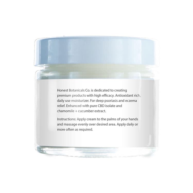 Instructions panel for Psoriasis & Eczema CBD Cream